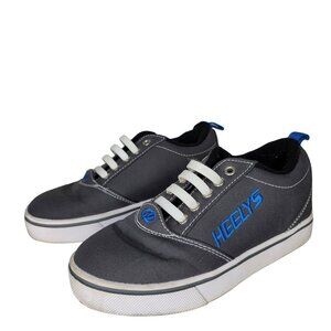 Heelys Youth Size 1 Gray Skate Shoes With Wheels & Blue Accents Comfortable fun